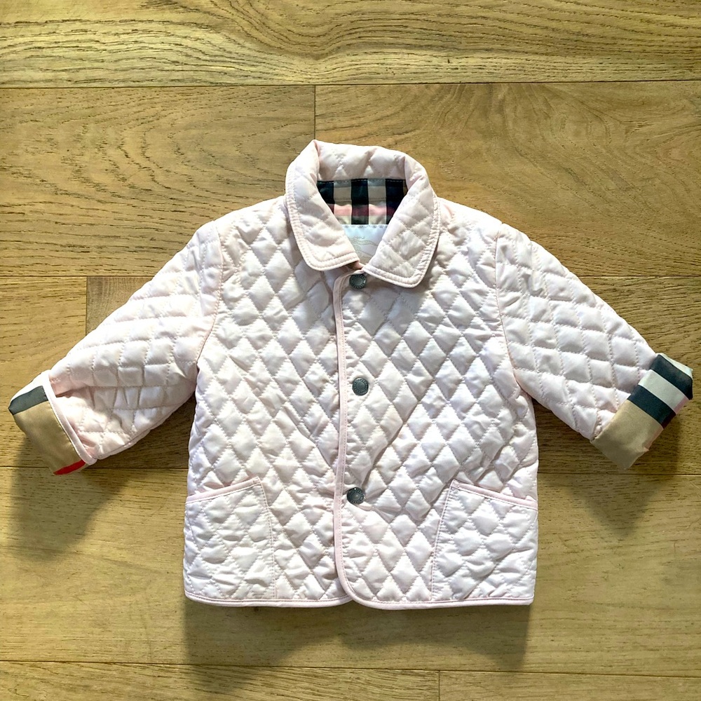 Pink Burberry Quilted Jacket NWOT